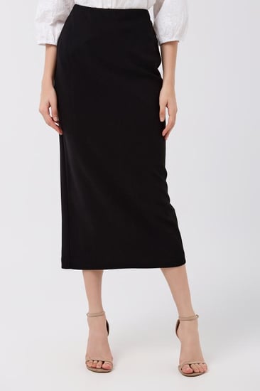 تنورة كريب استرتش أسود