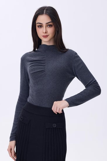 بلوزه رصاصي غامق