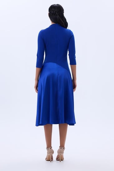 فستان ازرق كريب و ستان