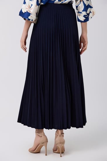 تنورة كلوش مكسر كحلي