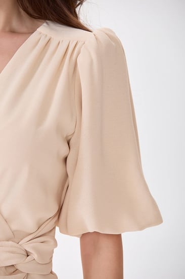 فستان كريب بيج بقصة كلاسيكية