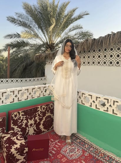 جلابية الهيبة التراثية - ابيض