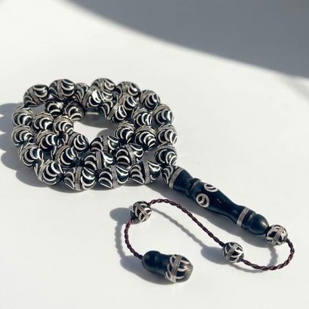 سبحة كوك بالفضة 10 ملي