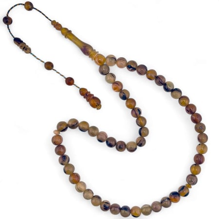 سبحة ظهر السلحفاة ترسا طبيعي - 51 خرزة