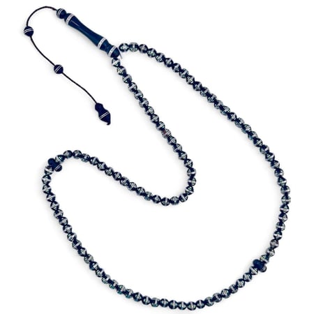 سبحة خشب كوك طبيعي بالفضة