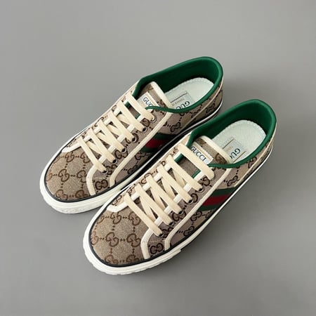 Gucci Tennis 1977 logo-embroidered canvas sneakers
