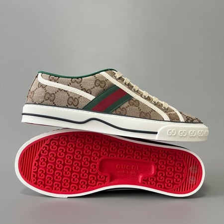 Gucci Tennis 1977 logo-embroidered canvas sneakers