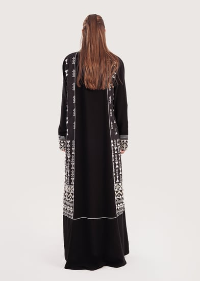 L168 - عباية كريب مع لينين - فضي