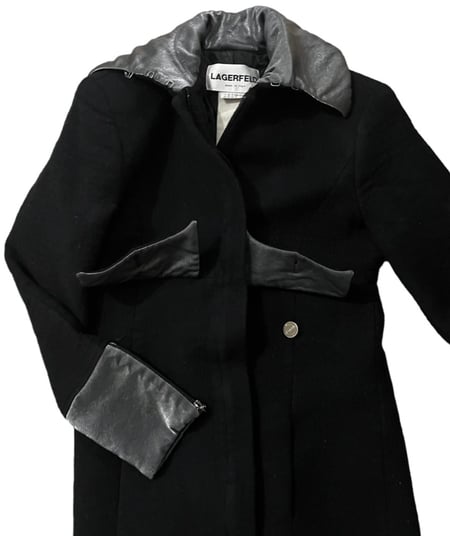 Lagerfield long black jacket