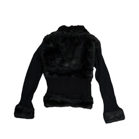 ‏ Black jacket with fur Size : m