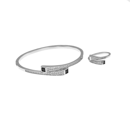 طقم اسوارة وخاتم زركون