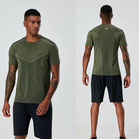 تيشيرت رجالي رياضي ماركة الو 18 alo cross-border