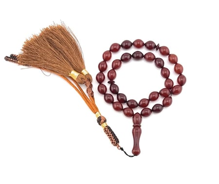 سبحة مسك الغزال (بني داكن)