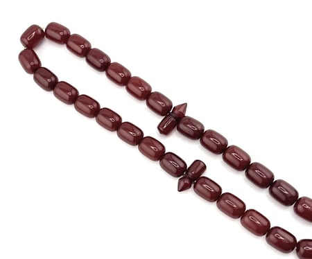 سبحة مسك الغزال (أحمر غامق مائل للبني)