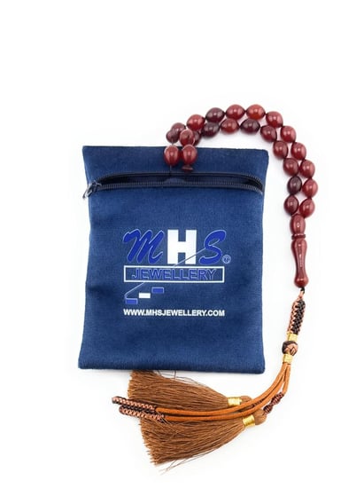 سبحة مسك الغزال (بني داكن)