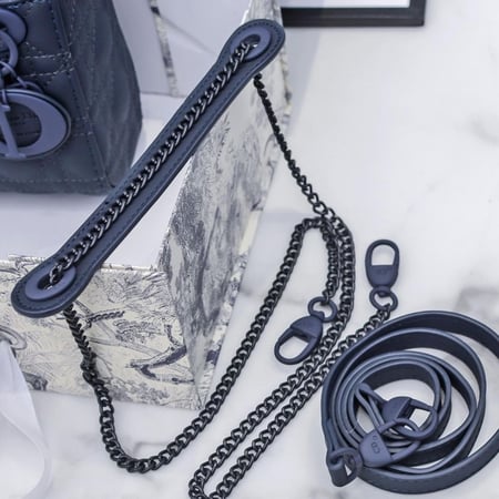 Mini lady Dior Dark blue