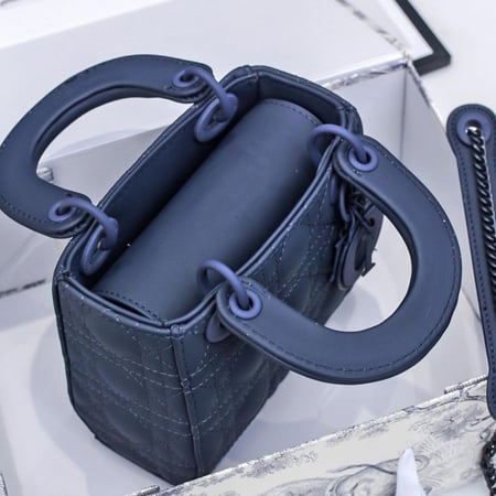Mini lady Dior Dark blue