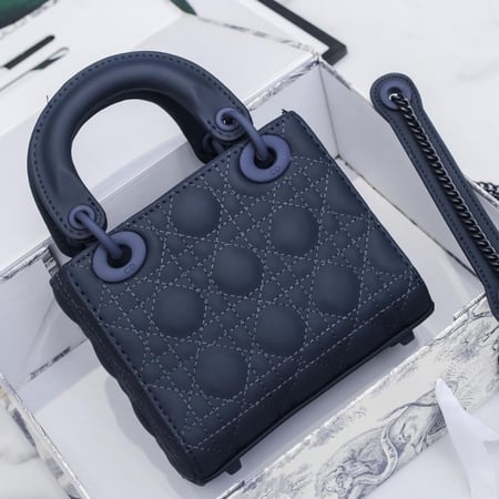 Mini lady Dior Dark blue