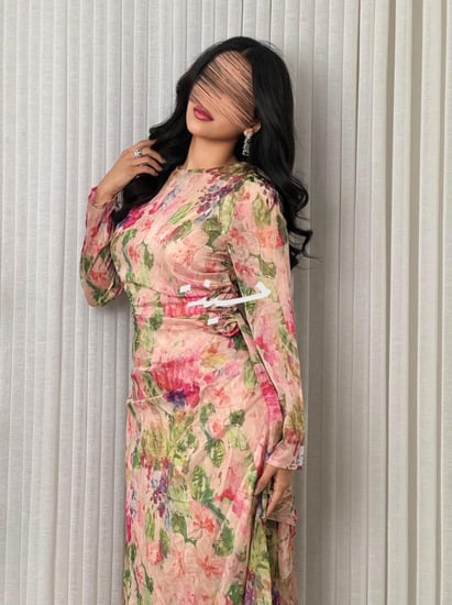 فستان طيف وردي