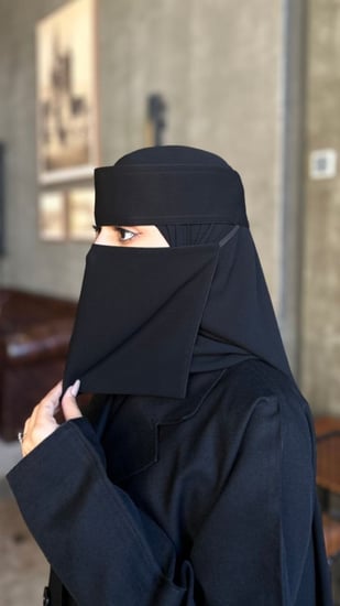 ثلاث نقابات قصير  قماش كوري