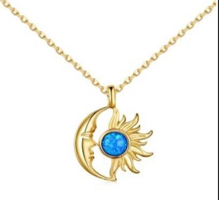 سلسال شمس وقمر  فضة٩٢٥