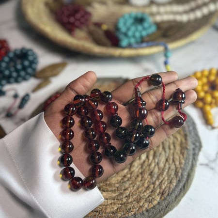 مسباح فاتوران تفاحي 13 ملي 33خرزة