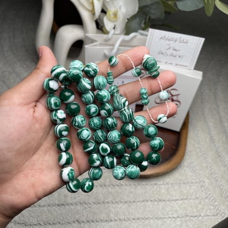 مسباح بكلايت أخضر مموج تمليكة