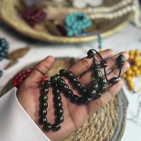 مسباح فاتوران زيتي برميلي 10 ملي 33خرزة