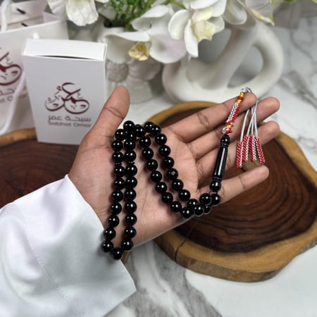 مسباح بكلايت أسود كركوشة تفصال يدوي