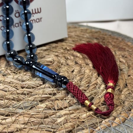 مسباح بكلايت ازرق شفاف كركوشة