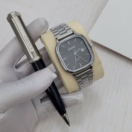 طقم كاسيو ساعة مع قلم