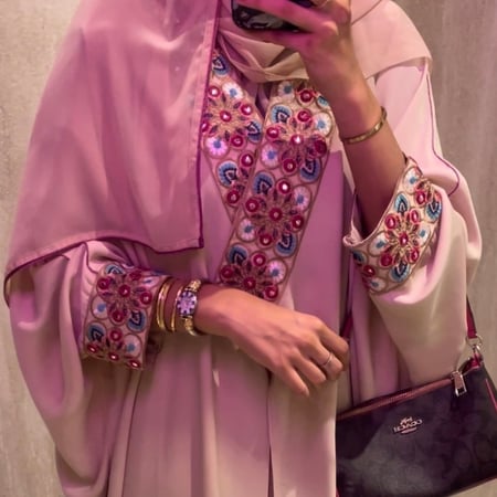 Pink abaya