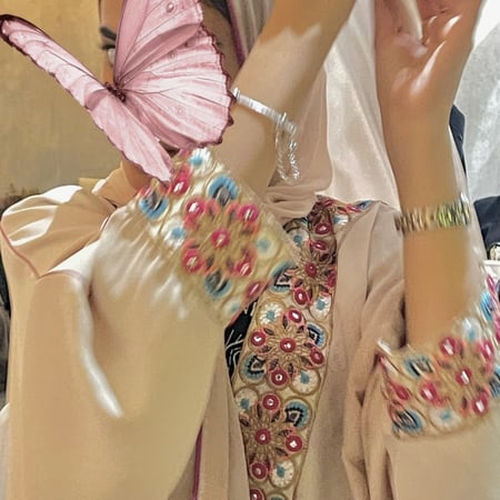 Pink abaya