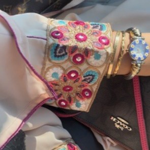 Pink abaya