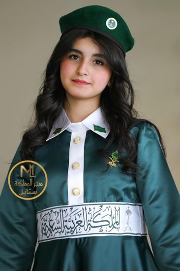 ملابس اليوم الوطني فستان عسكري