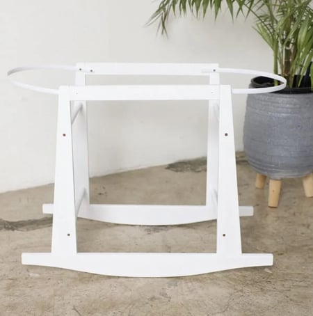 سرير سلة موسى مع القاعدة بقماش قطن