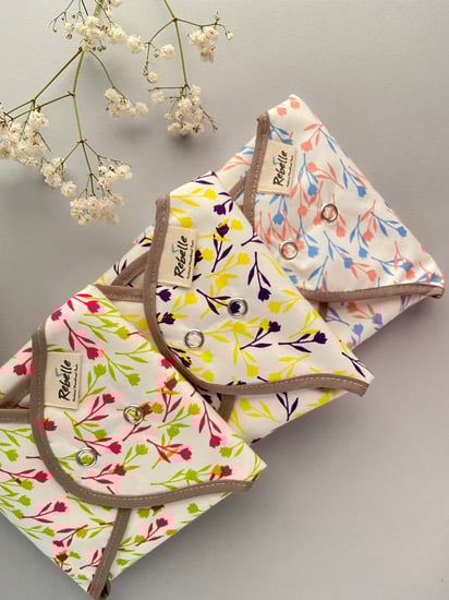 فوط صحية عضوية قماشية مقاس كبير جدا مجموعة من 3 فوط