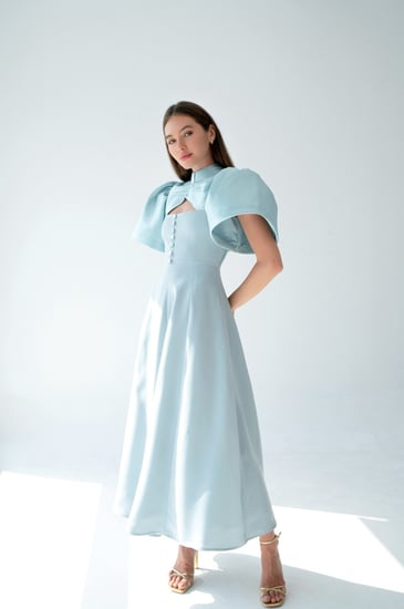 High collar dress