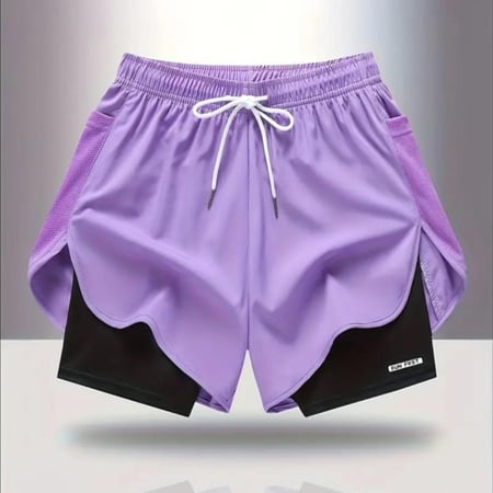 شورت رياضي للنساء 2 في 1