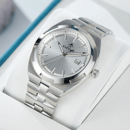 ساعة كافياز رجالية شفافة زرقاء  حركة ميكانيكية ، 316 لتر من الفولاذ المقاوم للصدأ ، ساعة أوتوماتيكية مقاومة للماء