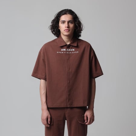 Woke Owl Shirt - Brown