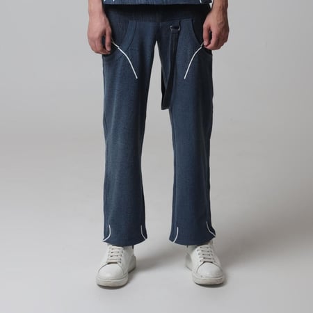 Two Tune Denim Pants - Blue