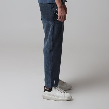 Two Tune Denim Pants - Blue