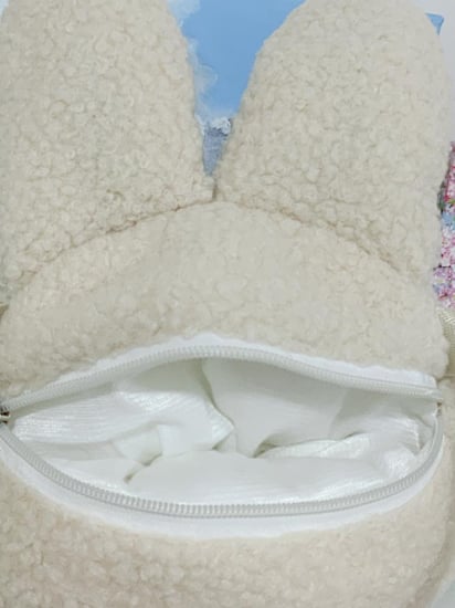 حقيبة بلاشي ميفي Miffyبسحاب خلفي بلون بيج فاتح