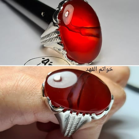 خاتم فضه خواتم عقيق سليماني فيروز ياقوت مجوهرات اكسسوارات حراج هدية ck