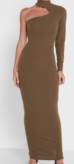 فستان بقصة بديكون بياقة مرتفعة للنساء من ميس جايديد size-38