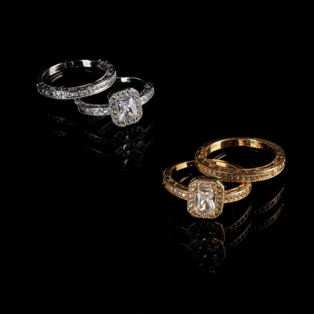 خاتم زركون فاخر توينز