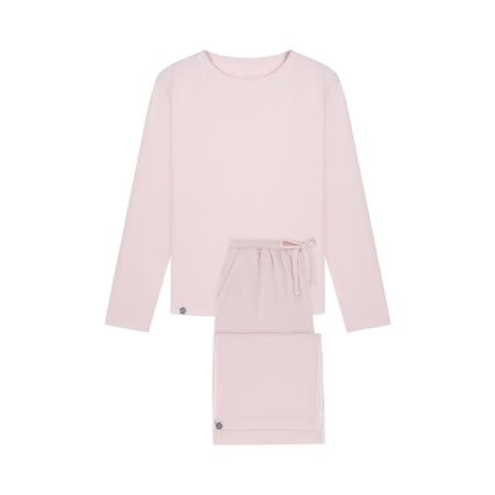 ملابس نوم نسائية باكمام طويلة - زهري فاتح