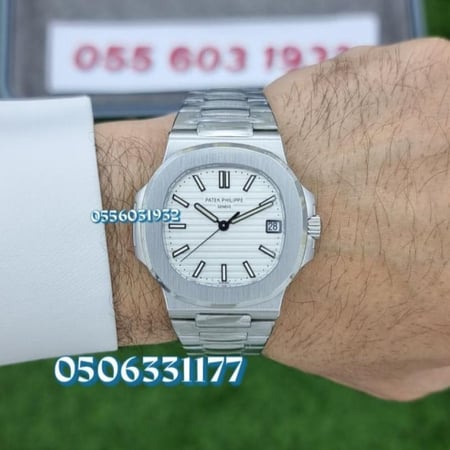 ساعة باتيك فيليب نوتيلوس ميناء ابيض