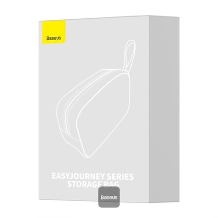 Baseus حقيبة سفر صغيرة من سلسلة Baseus EasyJourney وحقيبة هاتف وسماعات رأس وأشياء صغيرة أخرى باللون الرمادي = 6932172622343
